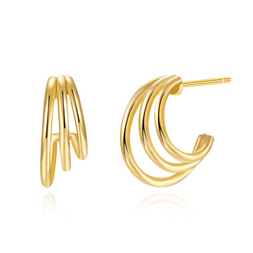 Bellaboho 18K Vermeil Solid Claw Stud Earring