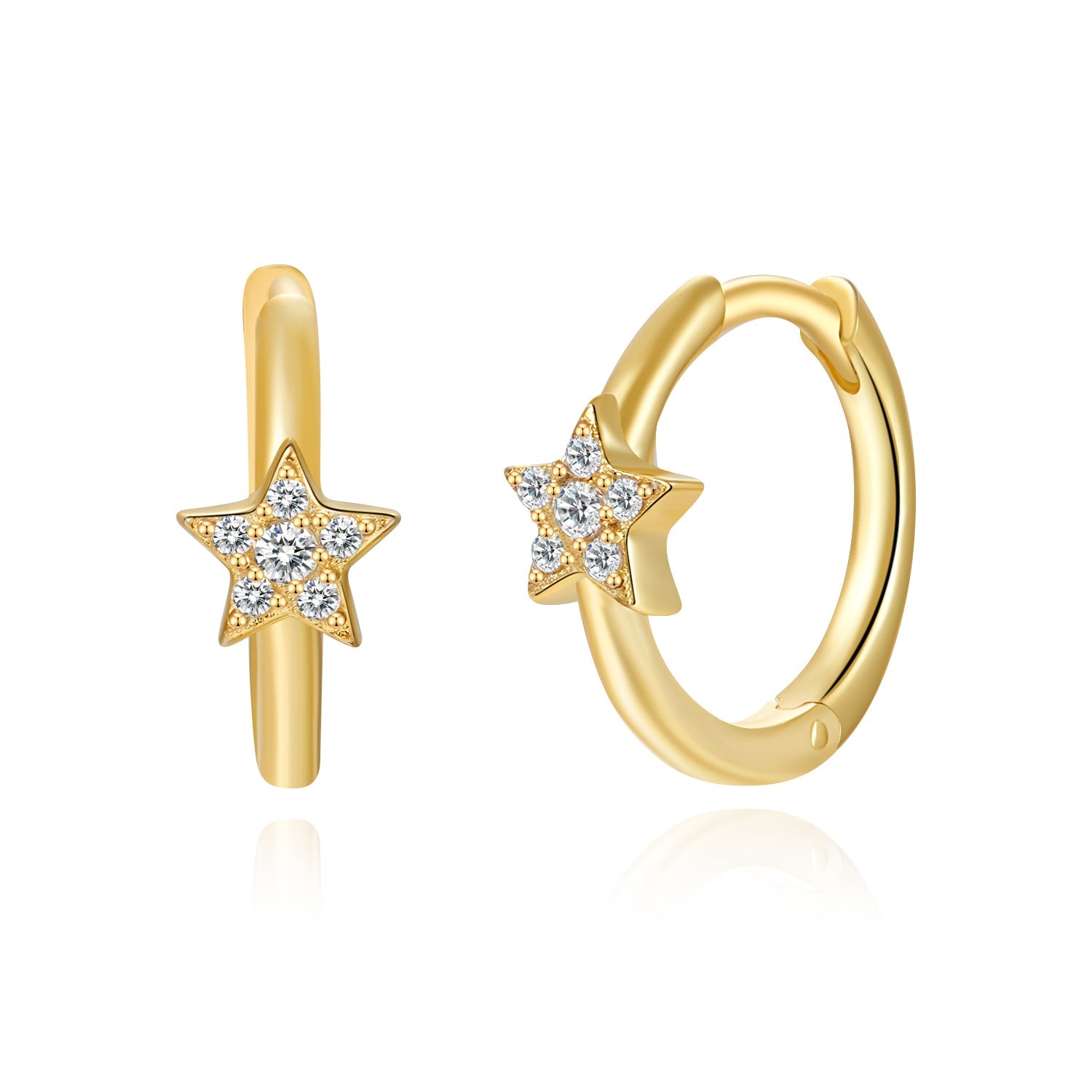 CZ Star Huggie Earring