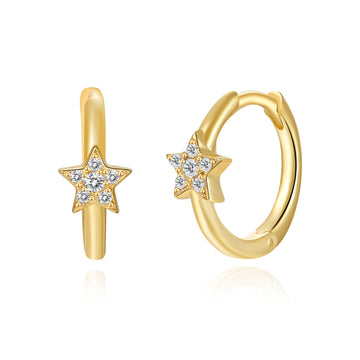 CZ Star Huggie Earring
