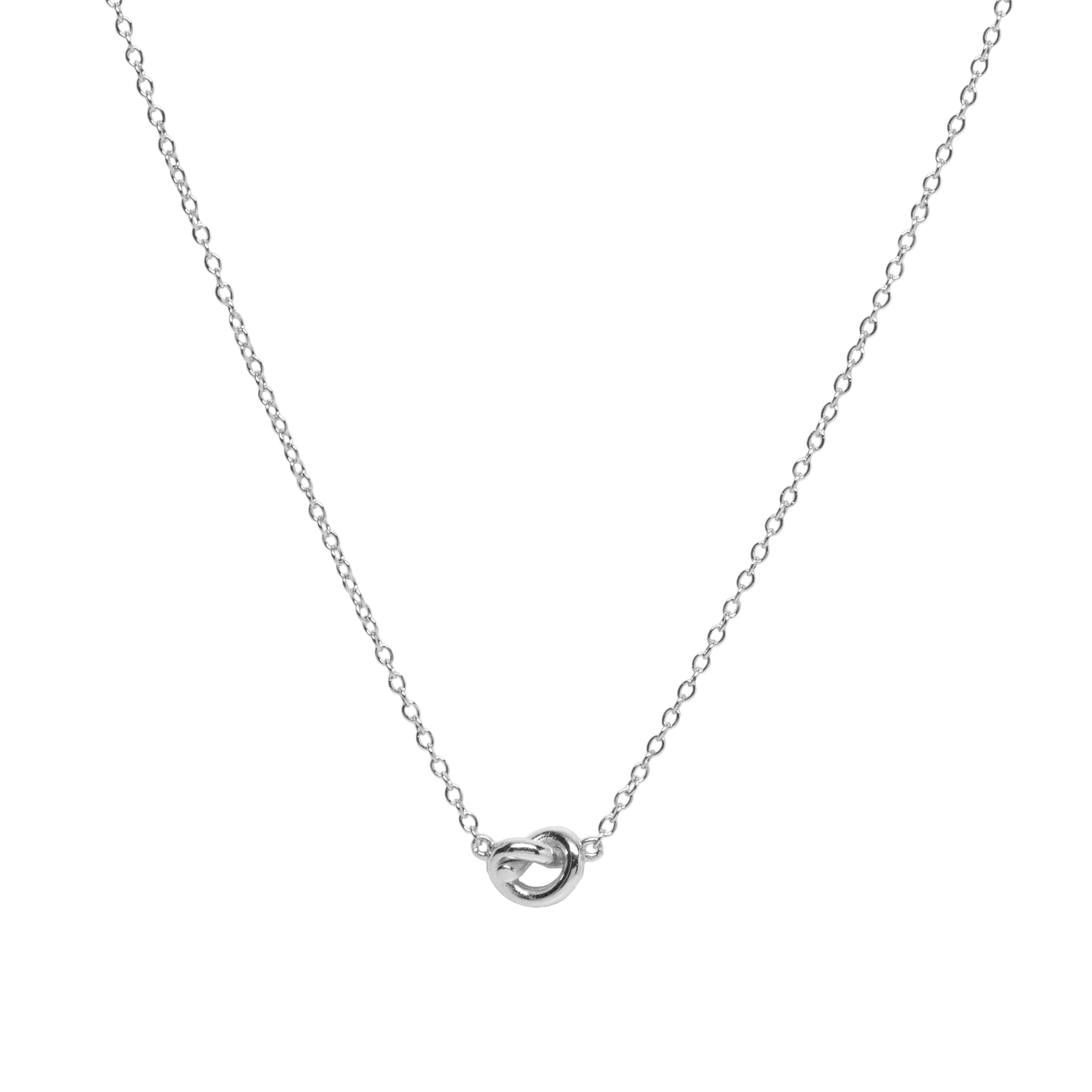 Tie the Knot Silver Necklace