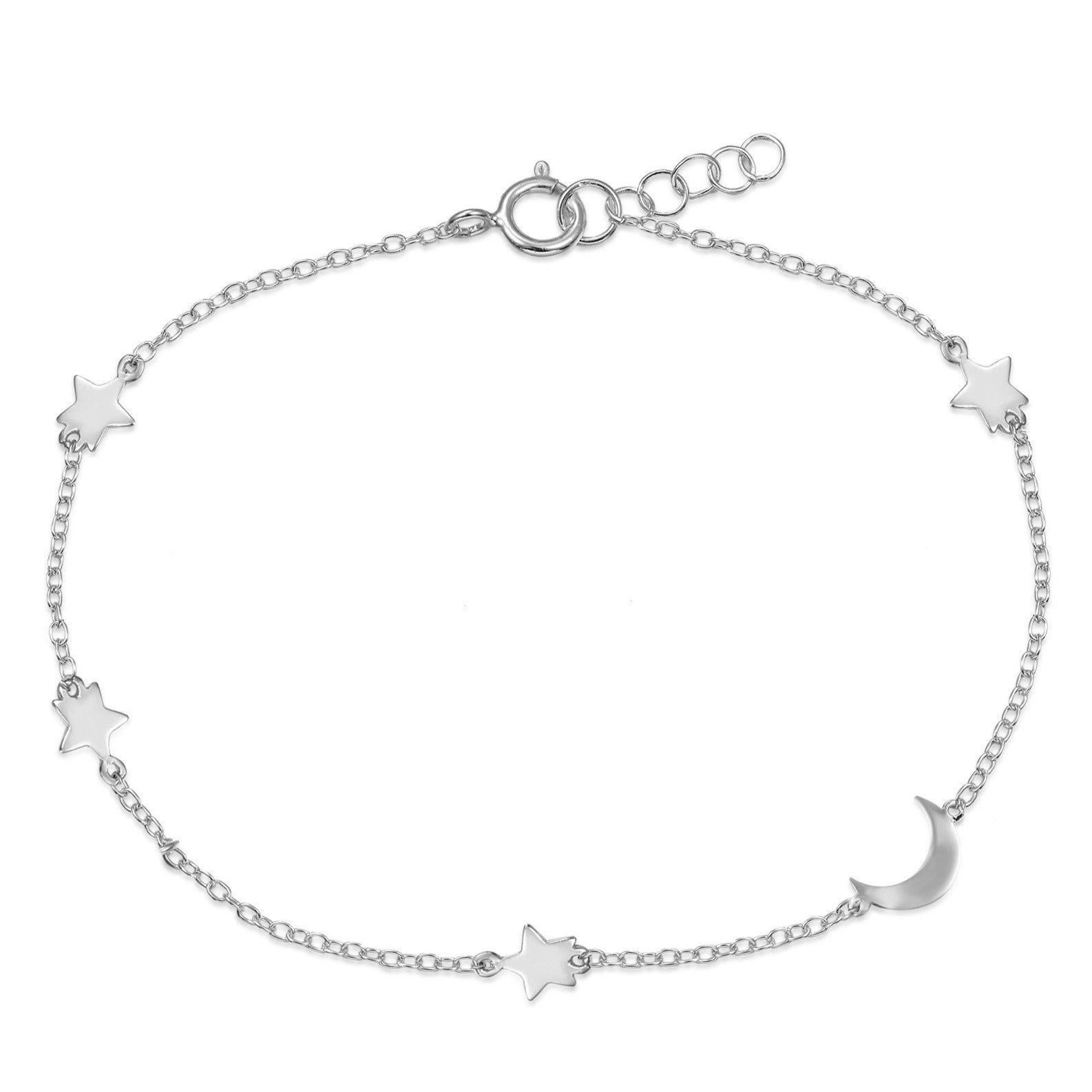 Stars Charm Silver Bracelet