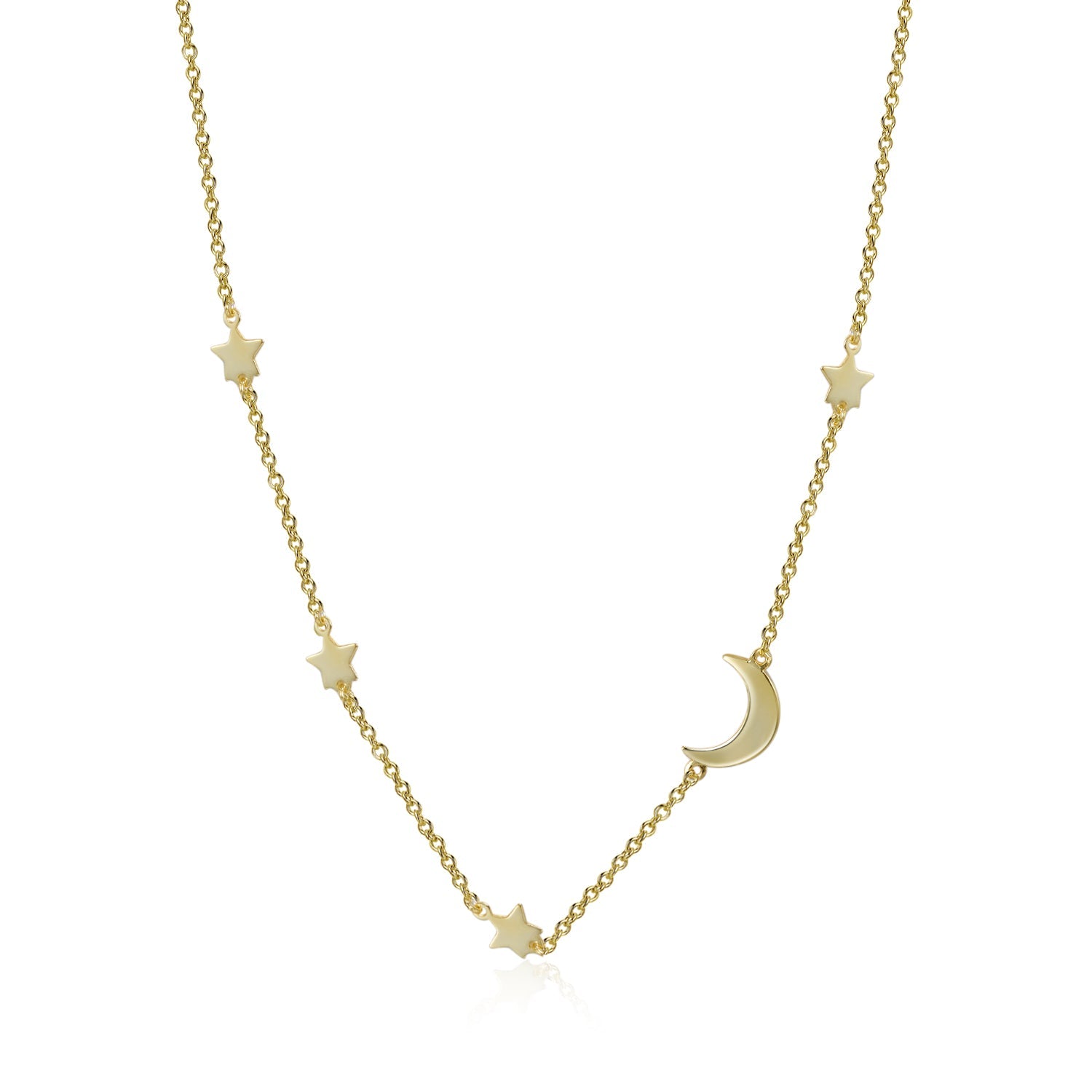 Moon and Stars Necklace