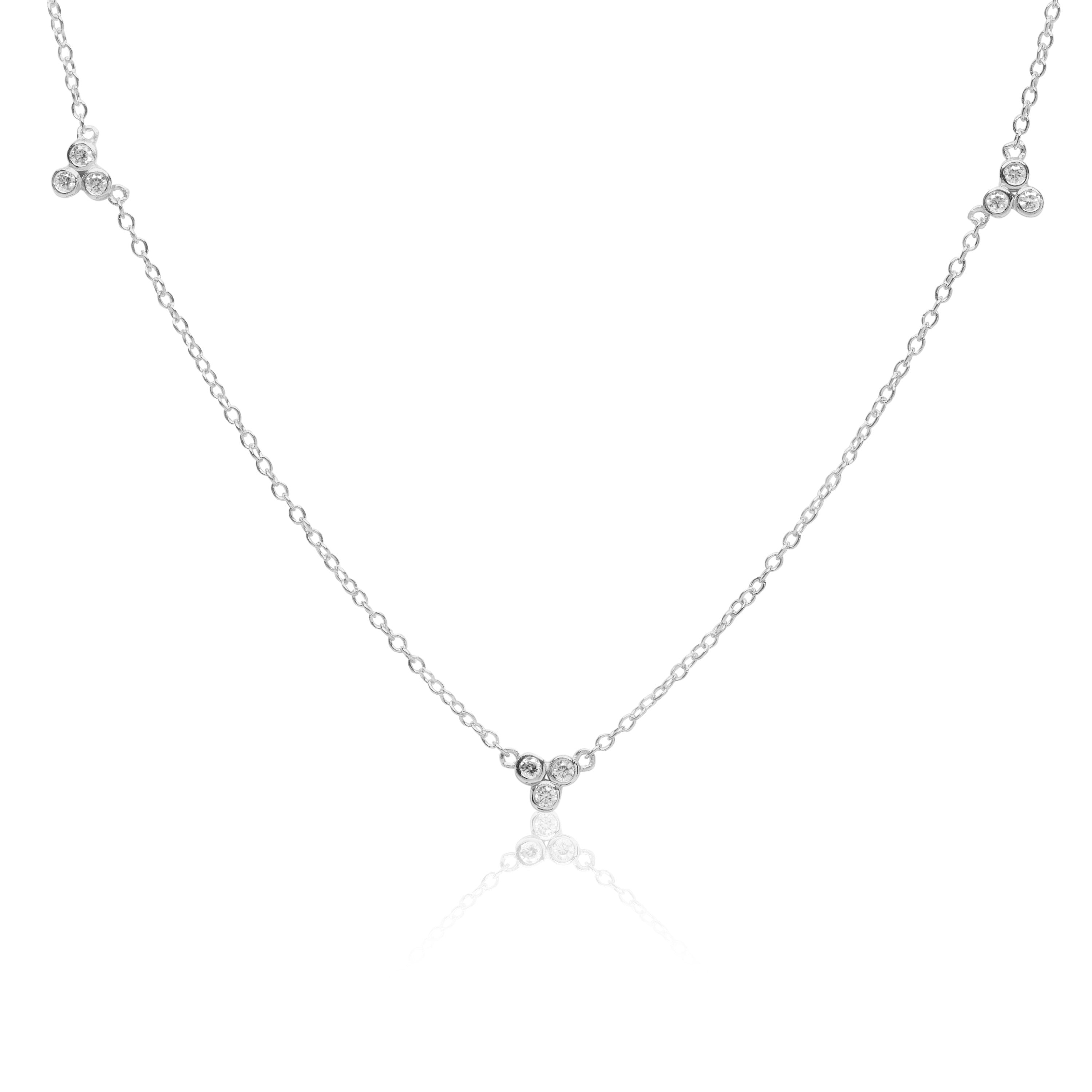 Treble Zirconia Necklace