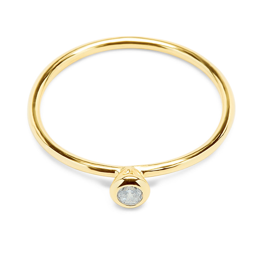 White Solitaire Ring