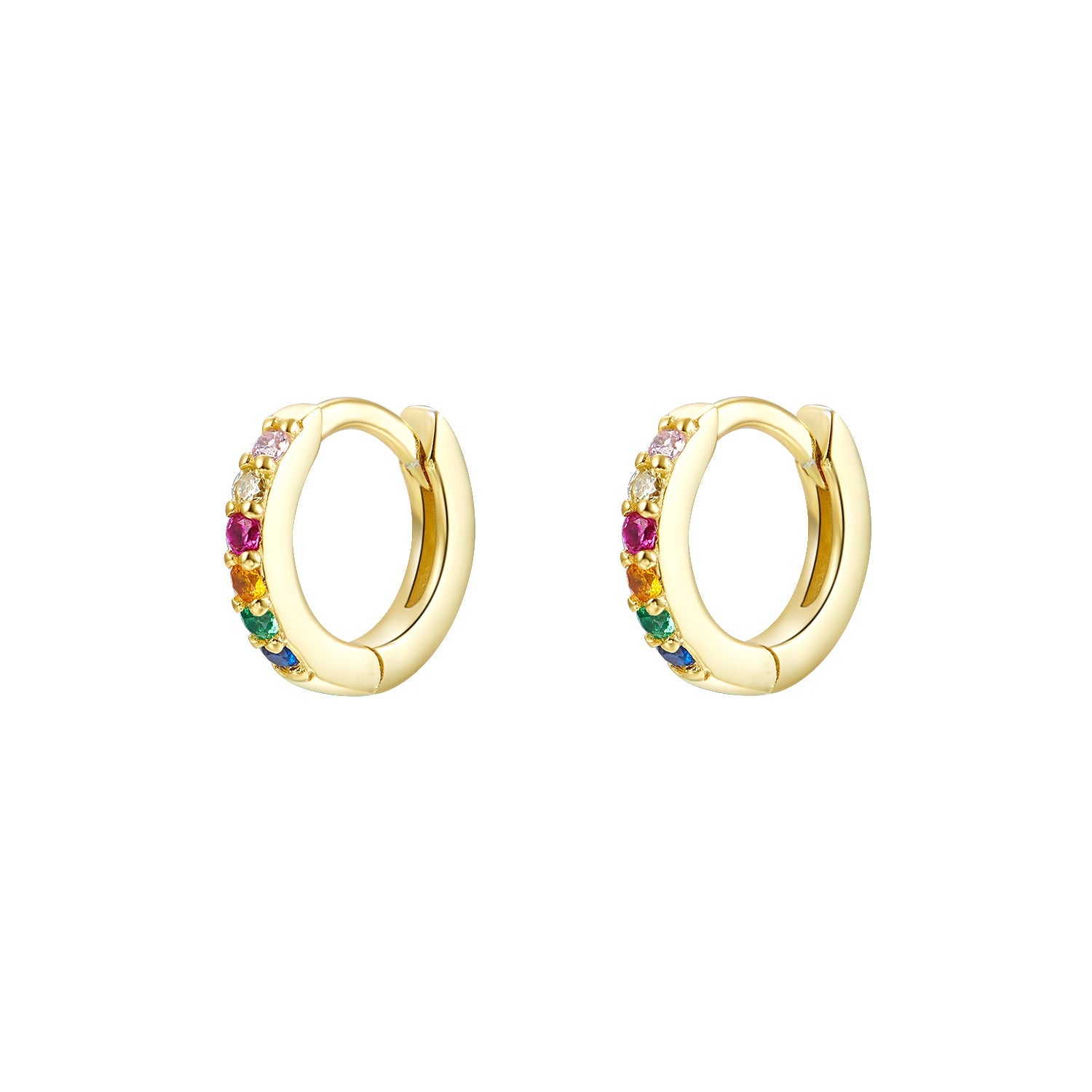 Rainbow Line Huggie Earring