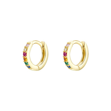 Rainbow Line Huggie Earring