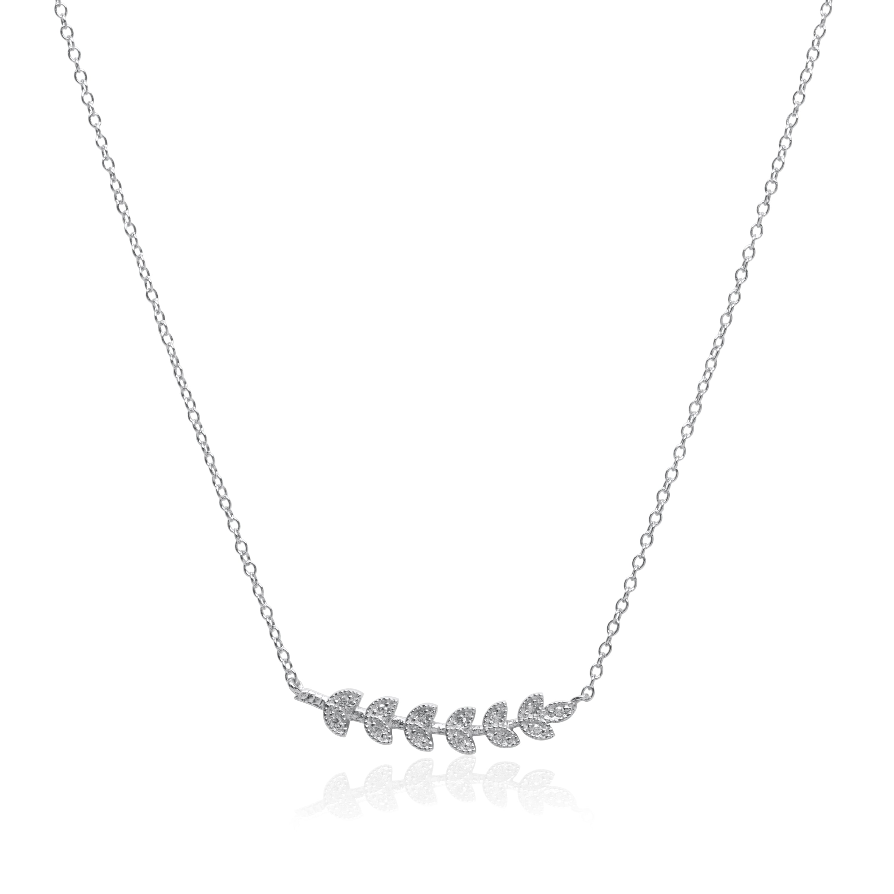 Leaves in the Wind Silver Necklace