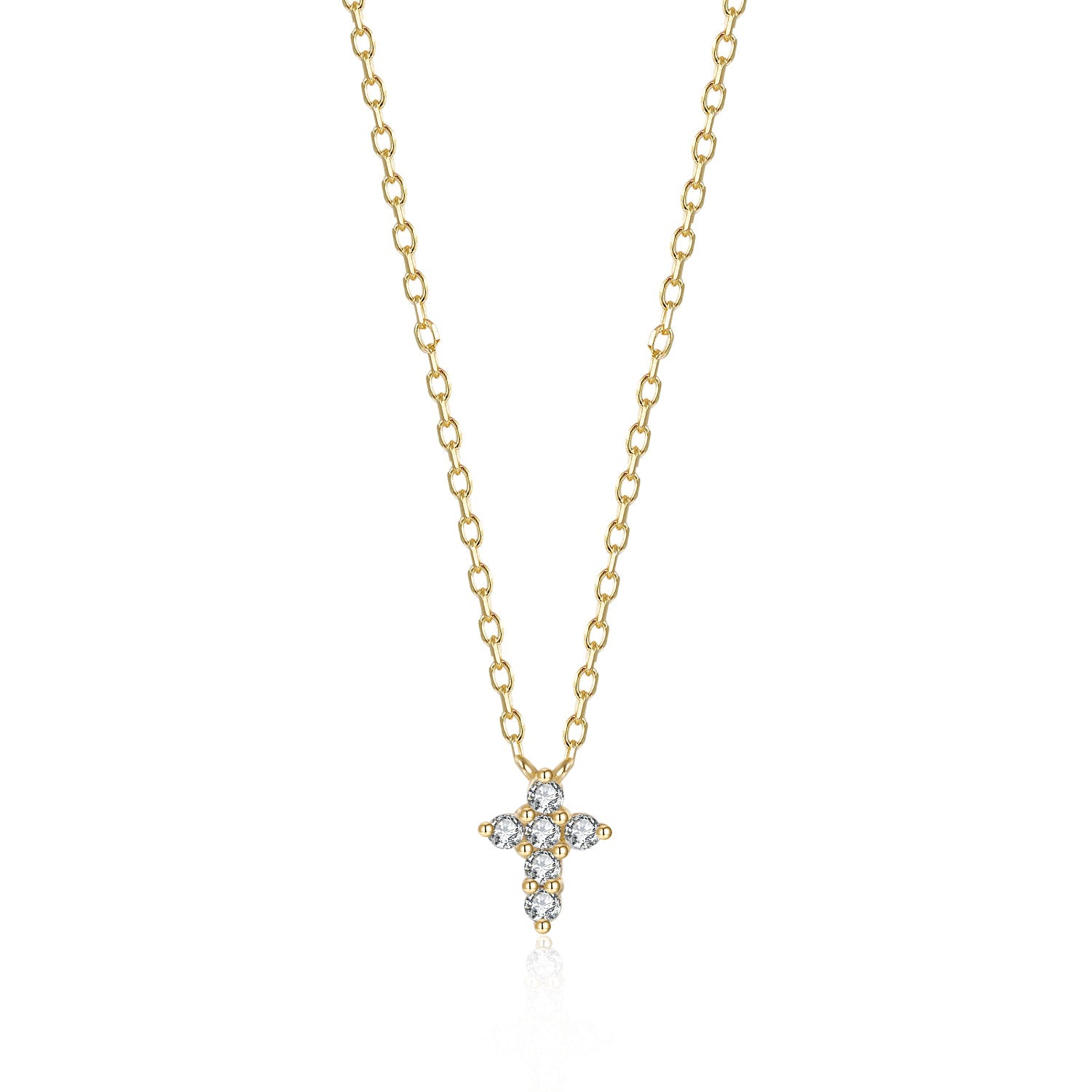 Boho Zirconia Cross Necklace