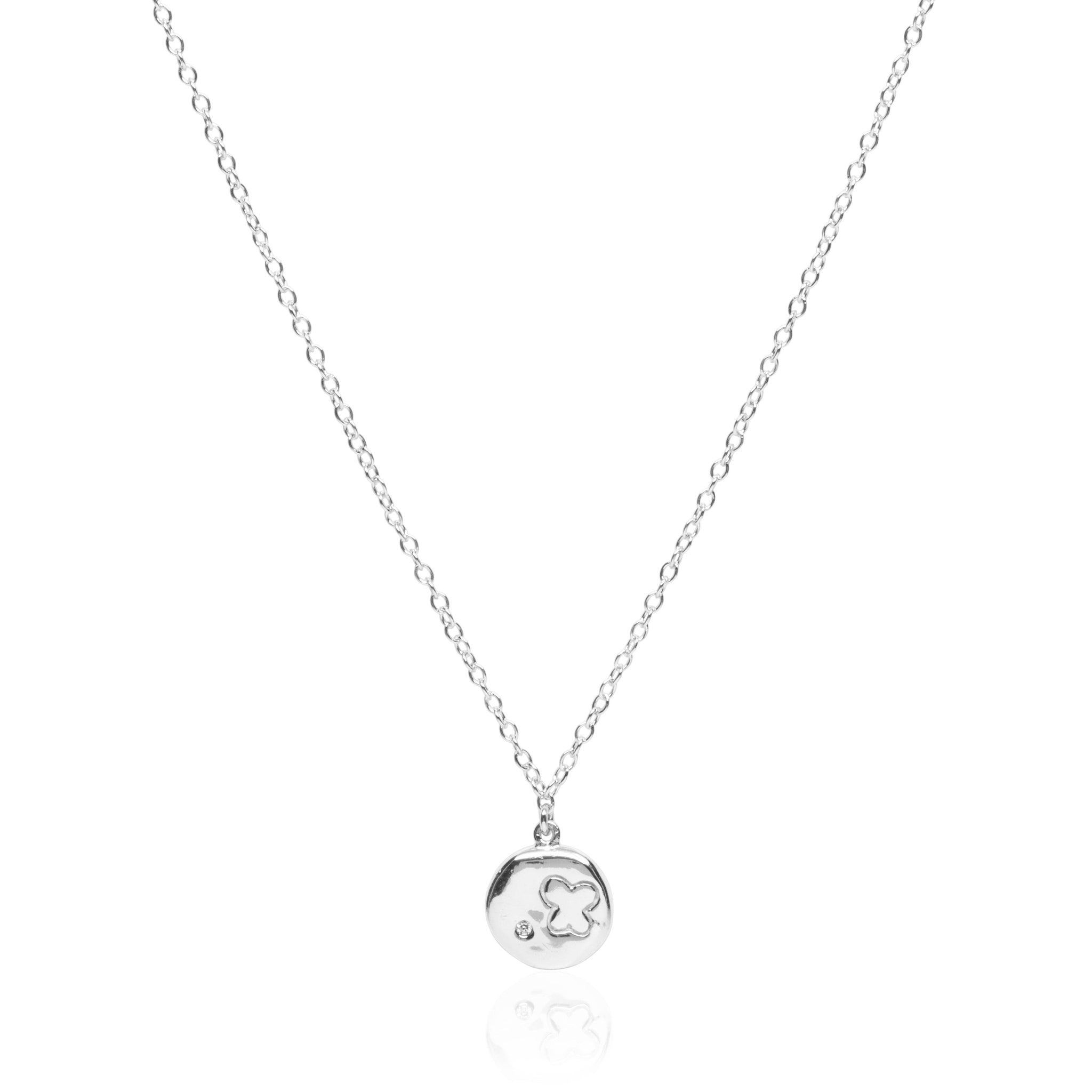 Lucky Coin Silver Necklace