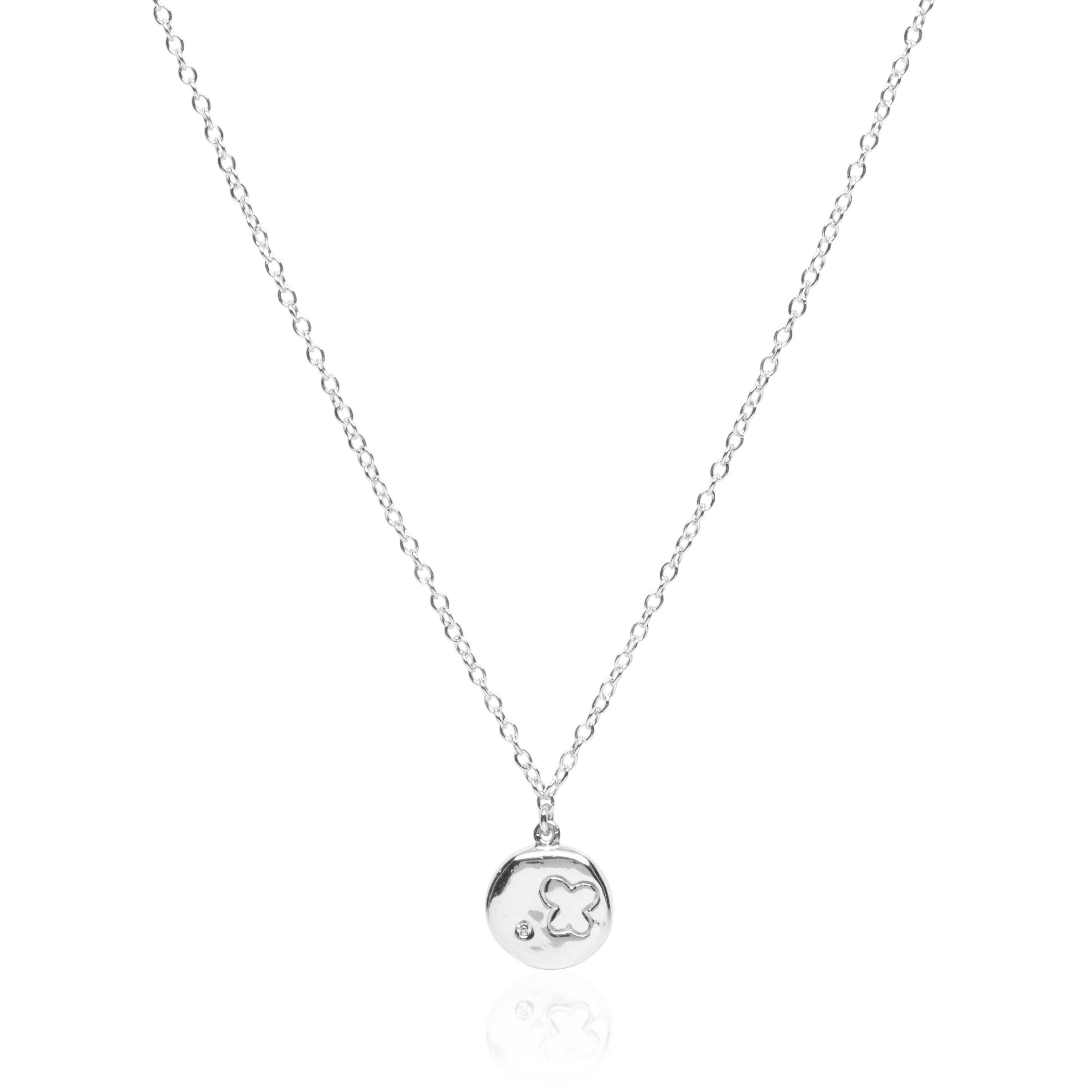 Lucky Coin Silver Necklace
