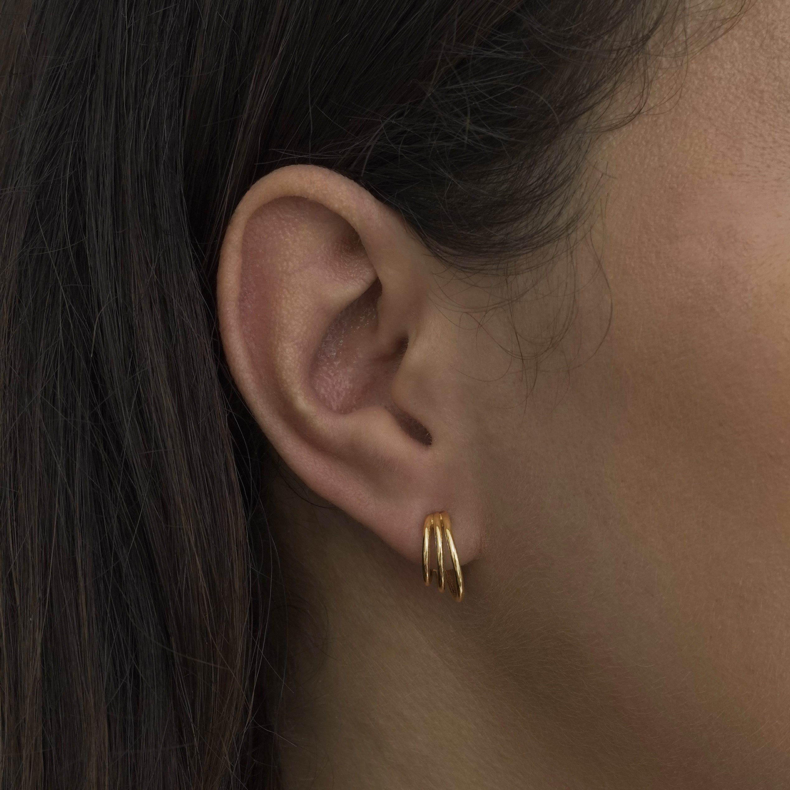 Bellaboho 18K Vermeil Solid Claw Stud Earring