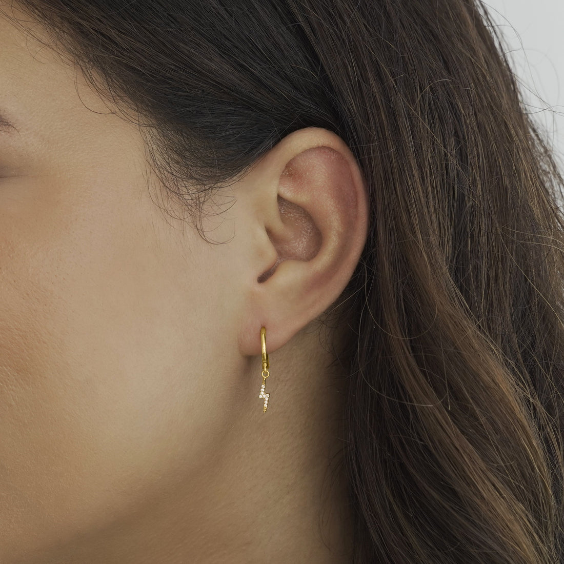 Lighting Bolt Huggie Earrings