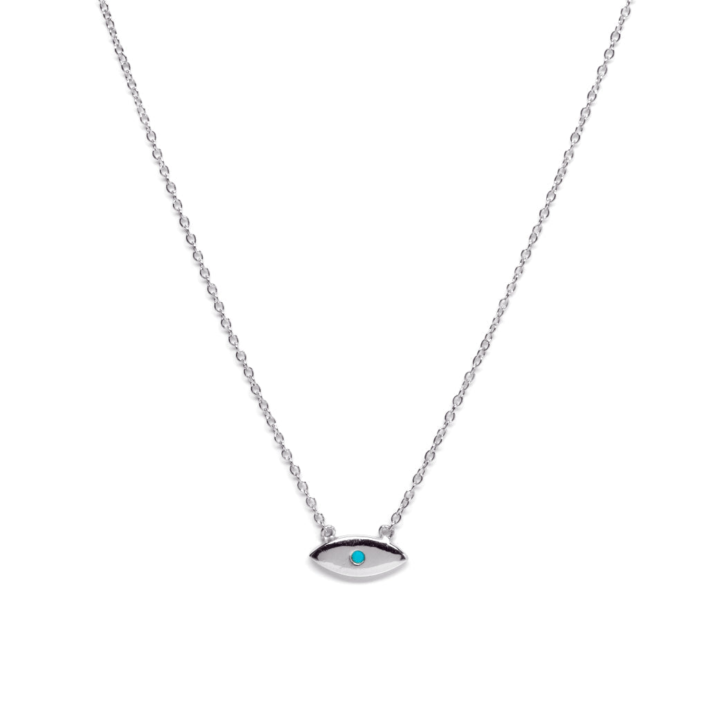 Evil Eye Amulet Silver Necklace