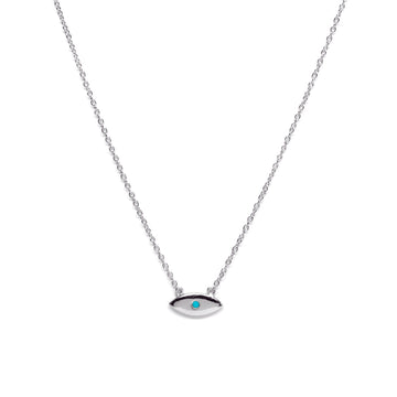 Evil Eye Amulet Silver Necklace