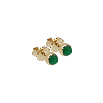 Green Quartz Stud Earrings