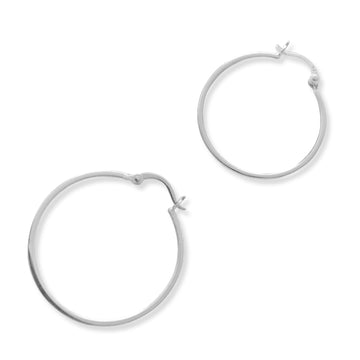 Dreamy Hoop Silver Earrings