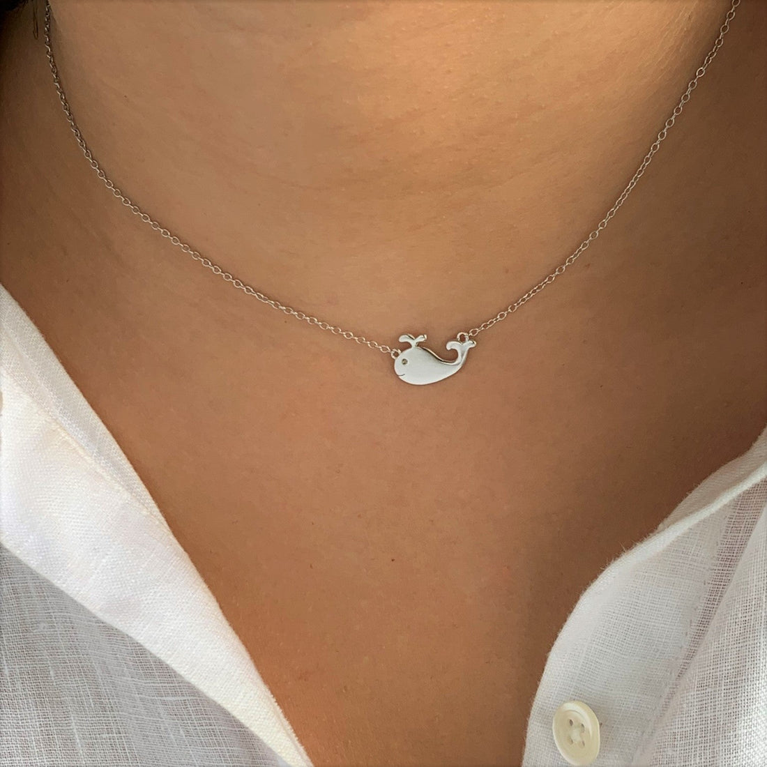 Baby Whale Silver Necklace